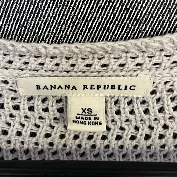 Banana Republic 100%cotton crochet jacket size XS gray color - Picture 6 of 6